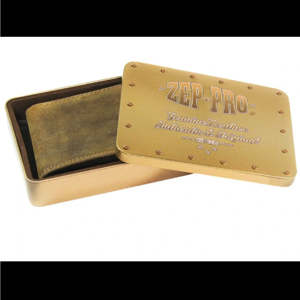 Zep-Pro Mallard Vintage Tan Leather Bifold Wallet